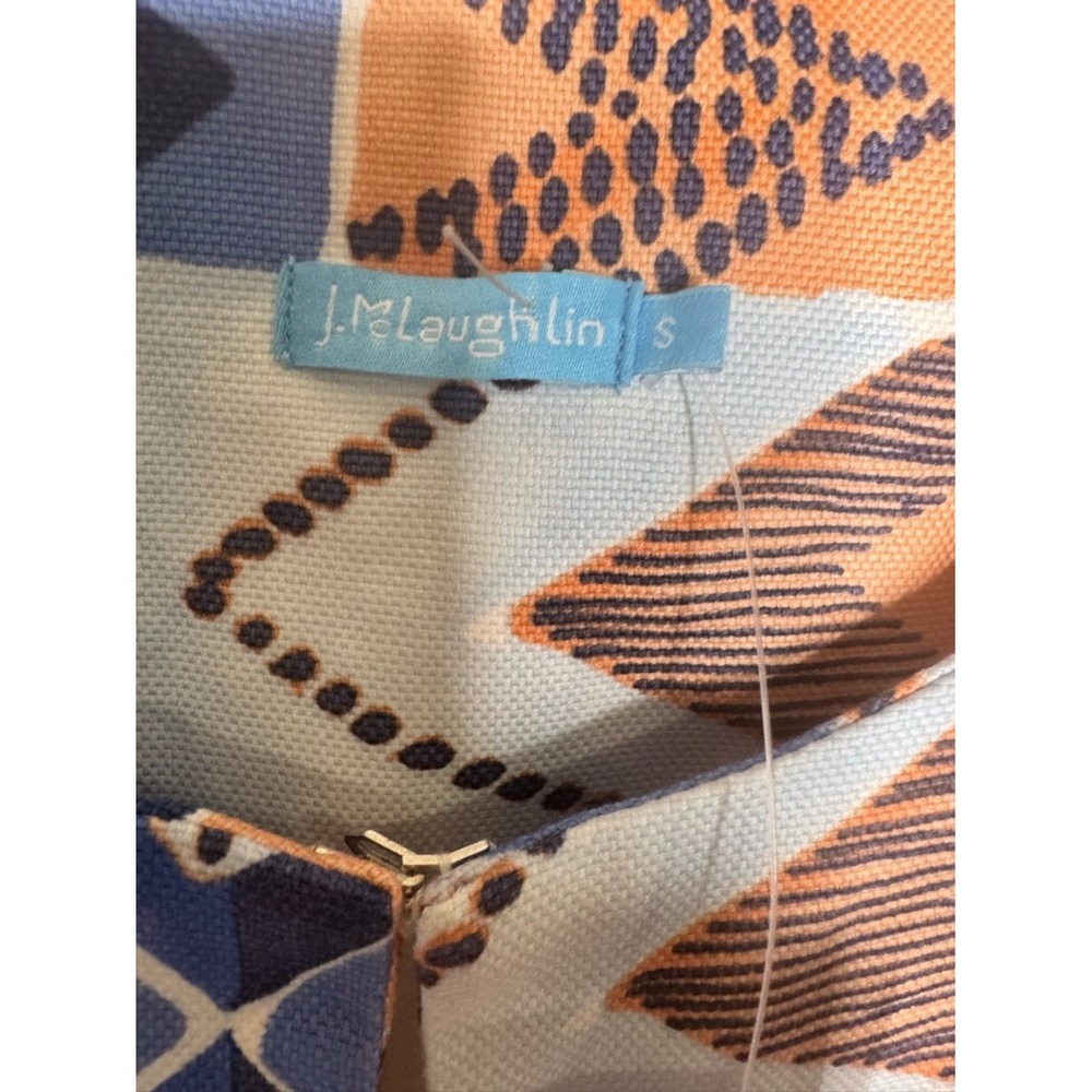 J McLaughlin Womens Sussex Turkish Longline Jacket Duster Sz S Artsy Abstract - Picture 6 of 12